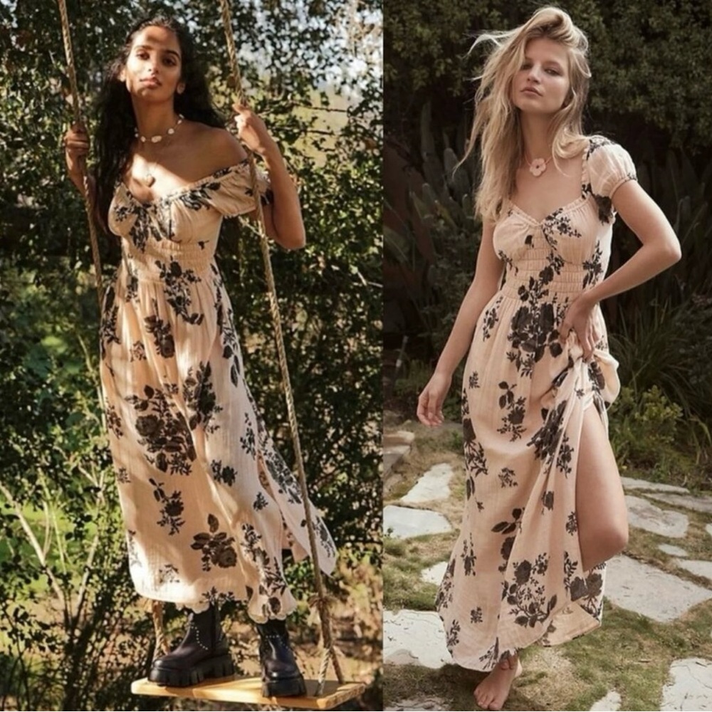Free People forget me not midi dress